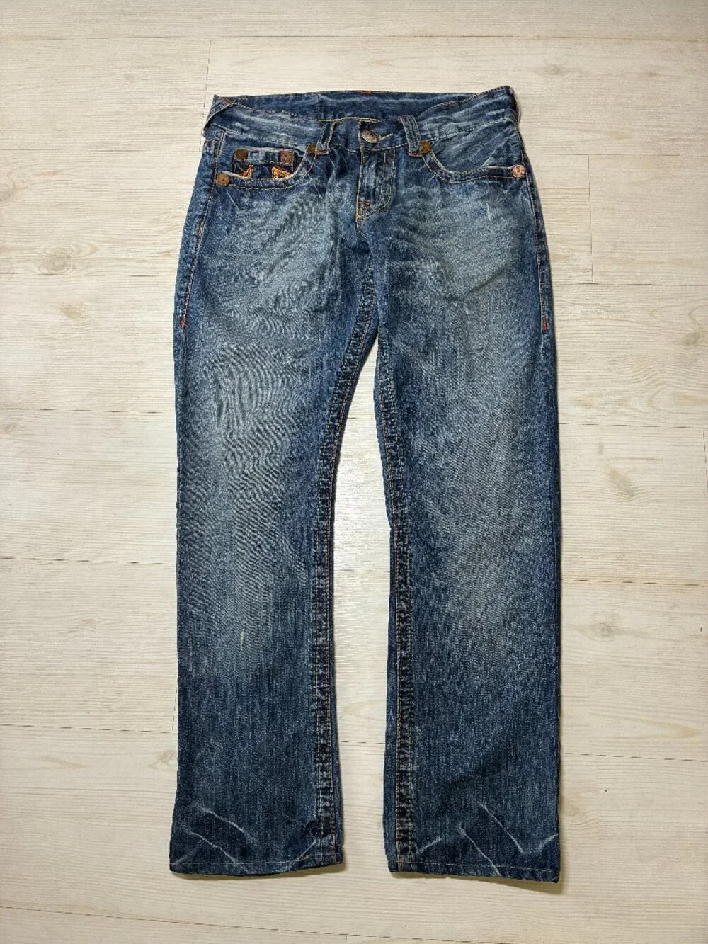 True Religion VGT Joey Rainbow Stitch Flare Jeans Men's